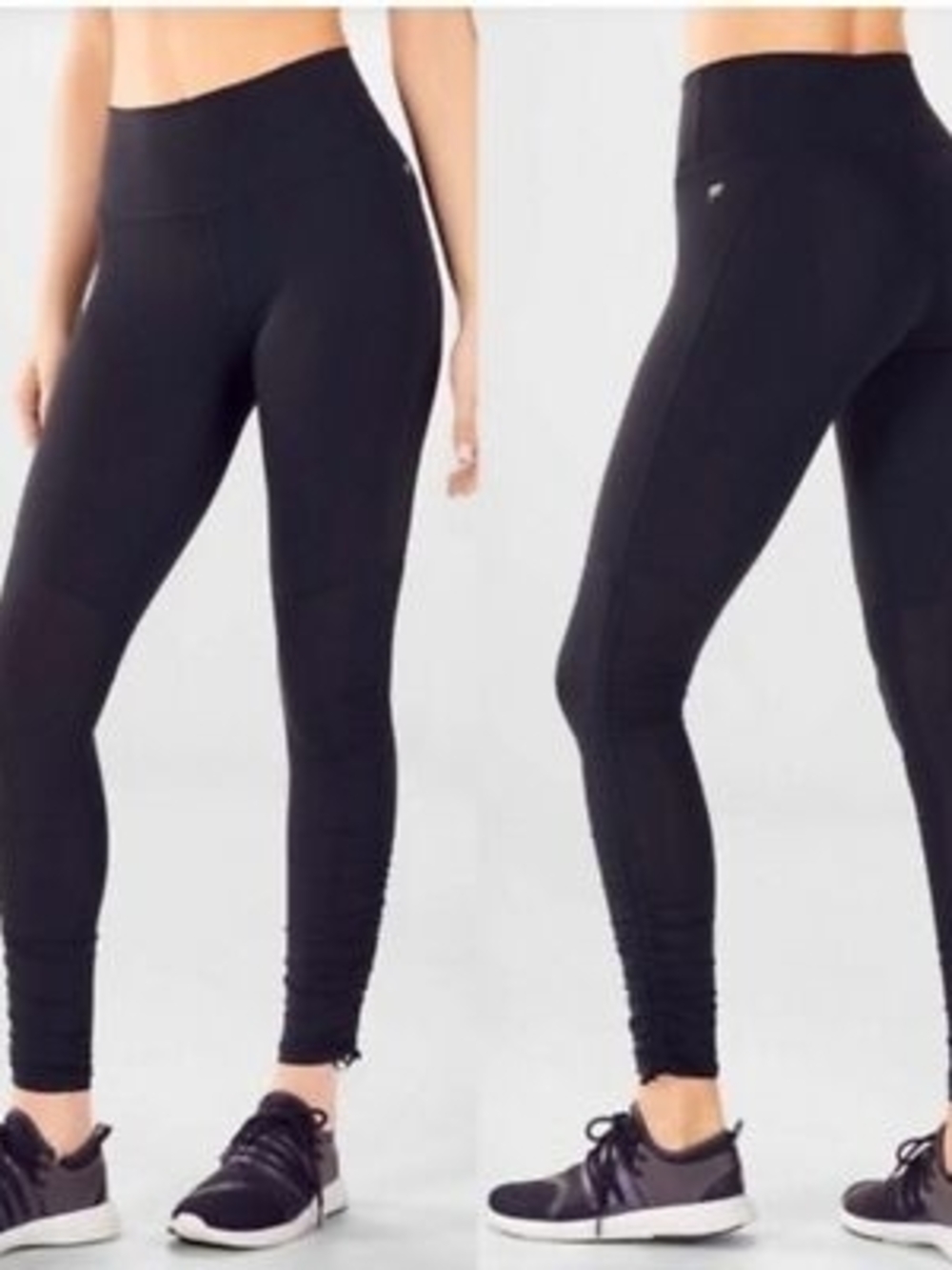 Fabletics Black Activewear Leggings Mid Rise Full Length Athletic Pants Size L